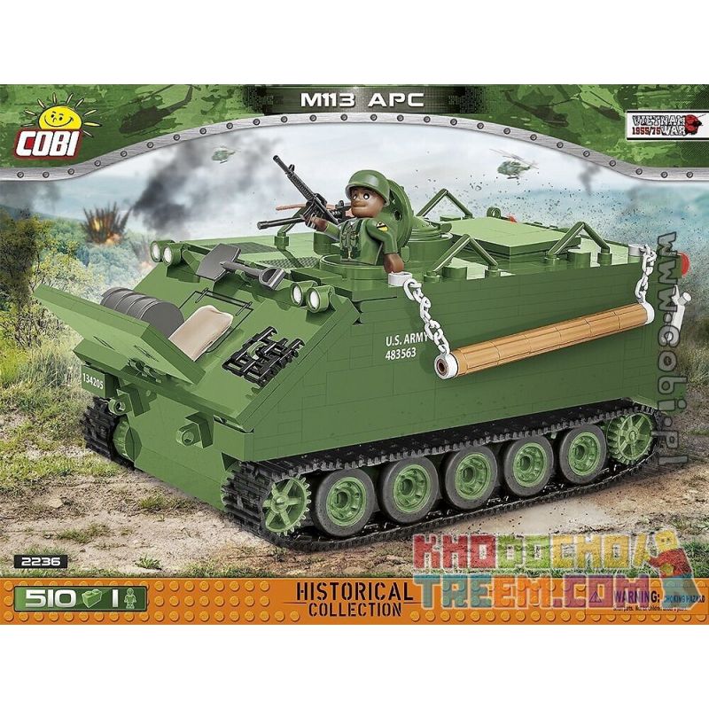 COBI 2236 non Lego M113 APC. bộ đồ chơi xếp lắp ráp ghép mô hình Military Army Quân Sự Bộ Đội 510 khối