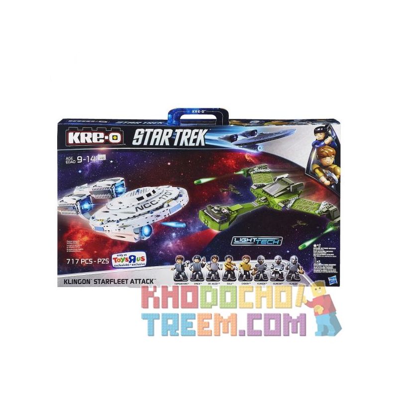 KRE-O A4879 4879 non Lego TÀU GONGXING CLIN. bộ đồ chơi xếp lắp ráp ghép mô hình Movie & Game KLINGON STARFLEET ATTACK Phim Và Trò Chơi 717 khối