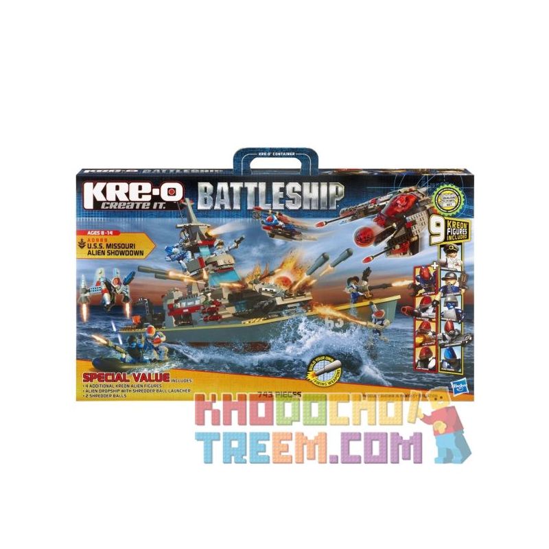 KRE-O A0989 0989 Xếp hình kiểu Lego MILITARY ARMY USS Missouri Alien Showdown The Battleship USS Missouri Alien Decisive Battle Trận Chiến Với Người Ngoài Hành Tinh USS Missouri 743 khối KRE-O A0989 0989 Xếp hình kiểu Lego MILITARY ARMY USS Missouri Alien Showdown The Battleship USS Missouri Alien Decisive Battle Trận Chiến Với Người Ngoài Hành Tinh USS Missouri 743 khối