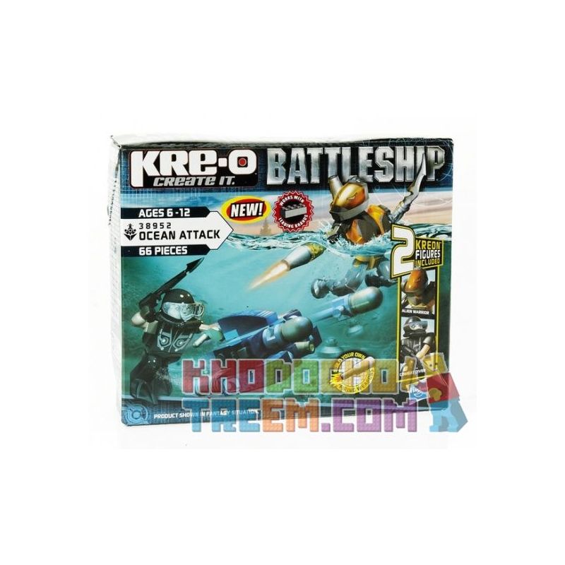 KRE-O 38952 non Lego DƯƠNG PHẠM bộ đồ chơi xếp lắp ráp ghép mô hình Military Army OCEAN ATTACK Quân Sự Bộ Đội 66 khối