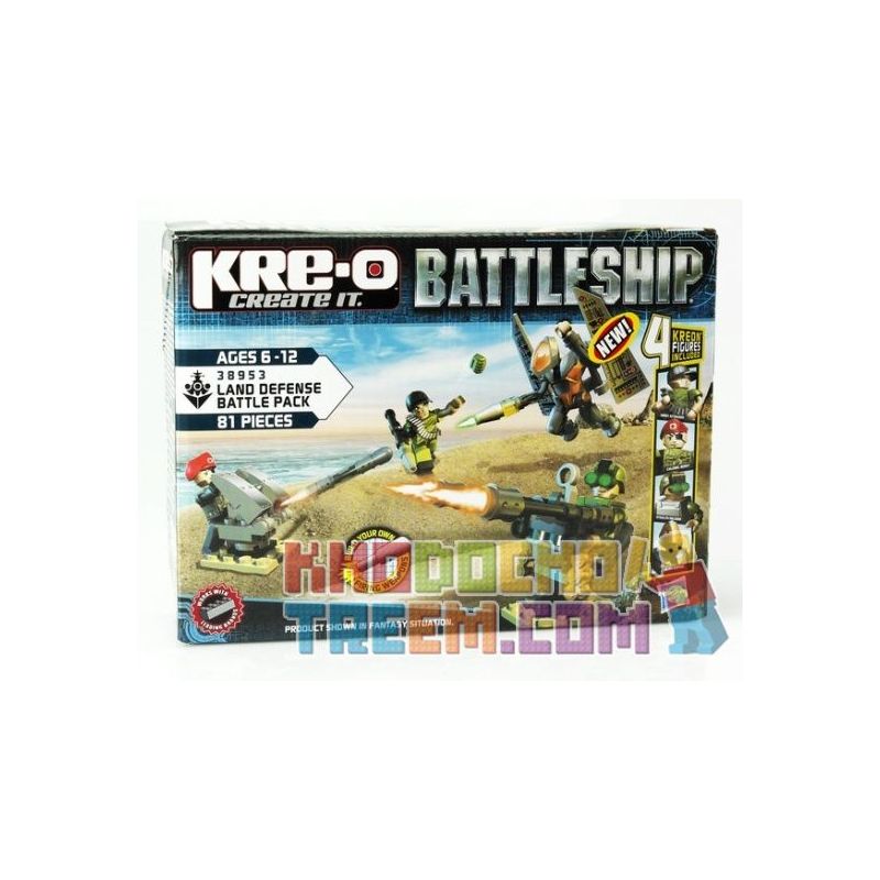 KRE-O 38953 non Lego GÓI TRẬN ĐỊA PHÒNG THỦ bộ đồ chơi xếp lắp ráp ghép mô hình Military Army LAND DEFENSE BATTLE PACK Quân Sự Bộ Đội 81 khối