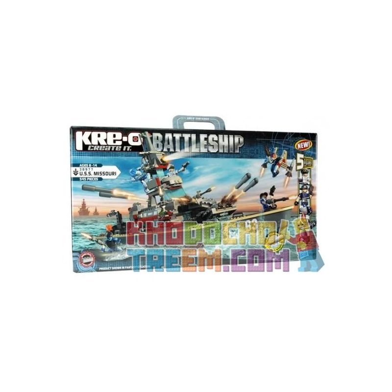KRE-O 38977 Xếp hình kiểu Lego MILITARY ARMY U.S.S. Missouri The Battleship USS Missouri USS Missouri. 545 khối KRE-O 38977 Xếp hình kiểu Lego MILITARY ARMY U.S.S. Missouri The Battleship USS Missouri USS Missouri. 545 khối