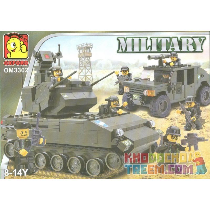 OXFORD OM3302 3302 non Lego TANK VÀ HUMMER bộ đồ chơi xếp lắp ráp ghép mô hình Military Army TANK AND HUMVEE Quân Sự Bộ Đội 494 khối