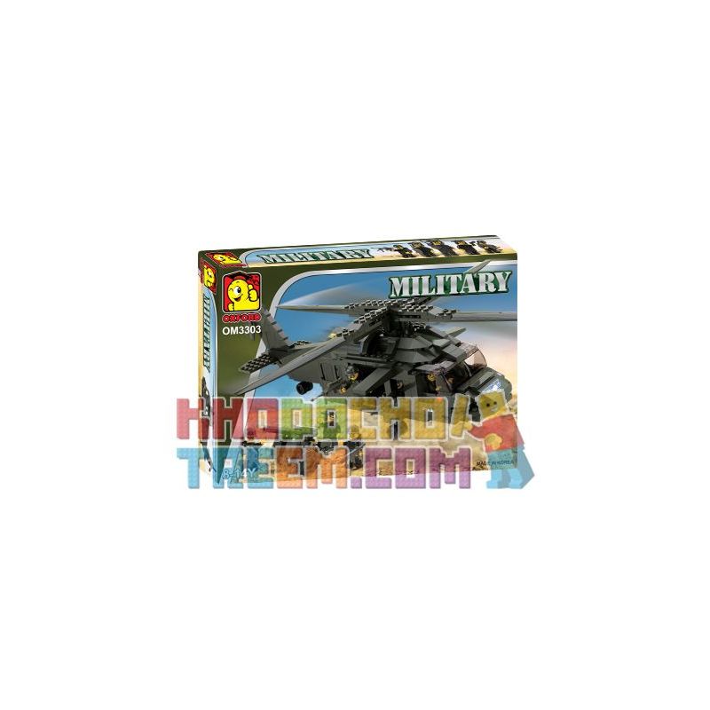 OXFORD OM3303 3303 non Lego TRỰC THĂNG VẬN TẢI bộ đồ chơi xếp lắp ráp ghép mô hình Military Army TRANSPORT CHOPPER Quân Sự Bộ Đội 328 khối