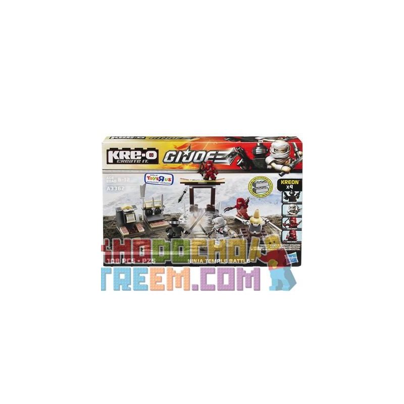 KRE-O A3362 3362 non Lego NINJA TEMPLE FIGHT. bộ đồ chơi xếp lắp ráp ghép mô hình Movie & Game NINJA TEMPLE BATTLE CONSTRUCTION SET Phim Và Trò Chơi 108 khối