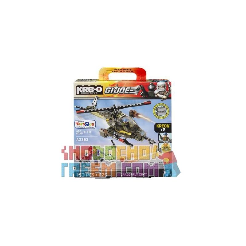 KRE-O A3363 3363 non Lego ĐOM ĐÓM XH-1 bộ đồ chơi xếp lắp ráp ghép mô hình Movie & Game DRAGONFLY XH-1 CONSTRUCTION SET Phim Và Trò Chơi 153 khối