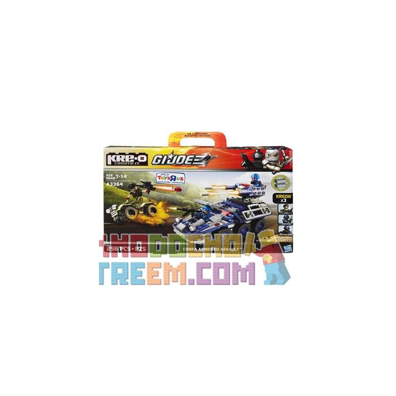 KRE-O A3364 3364 Xếp hình kiểu Lego Cobra Armored Assault Construction Set Special Forces Cobra Armor Raid Cobra Armor Raid. 256 khối KRE-O A3364 3364 Xếp hình kiểu Lego Cobra Armored Assault Construction Set Special Forces Cobra Armor Raid Cobra Armor Raid. 256 khối