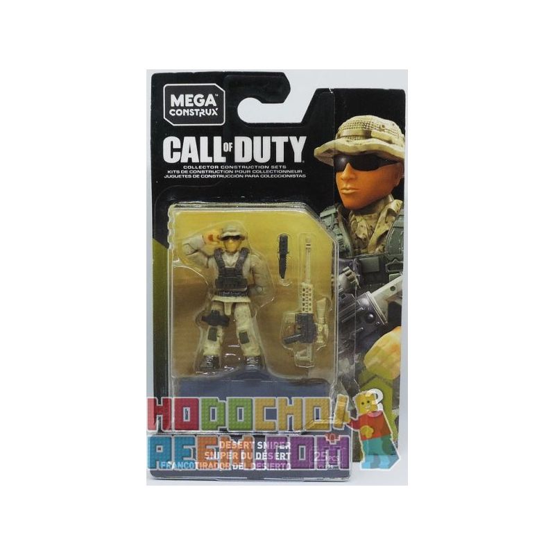 MEGA BLOKS FVF96 non Lego BẮN TỈA SA MẠC bộ đồ chơi xếp lắp ráp ghép mô hình Call Of Duty DESERT SNIPER 25 khối