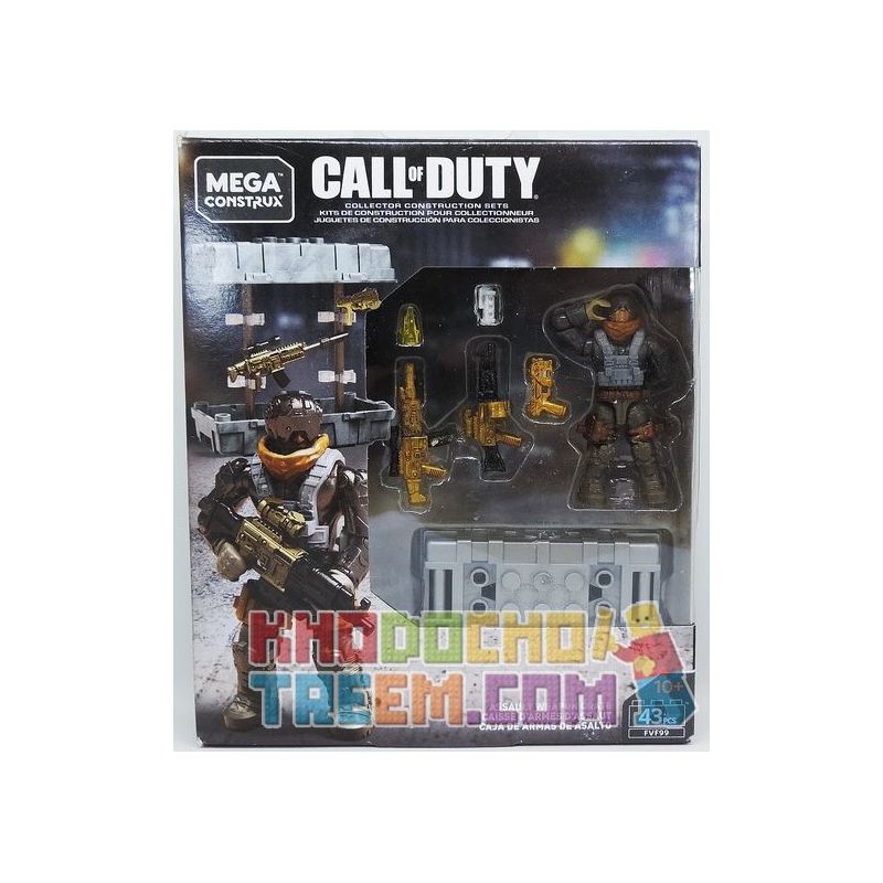 MEGA BLOKS FVF99 Xếp hình kiểu Lego Assault Weapon Crate Call Of Duty Weapon Box Hộp Vũ Khí 43 khối MEGA BLOKS FVF99 Xếp hình kiểu Lego Assault Weapon Crate Call Of Duty Weapon Box Hộp Vũ Khí 43 khối