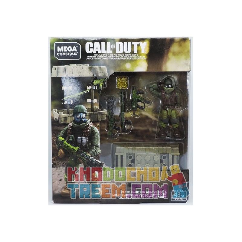 MEGA BLOKS FVG00 non Lego HỘP VŨ KHÍ CẬN CHIẾN bộ đồ chơi xếp lắp ráp ghép mô hình Call Of Duty CLOSE QUARTERS WEAPON CRATE 43 khối