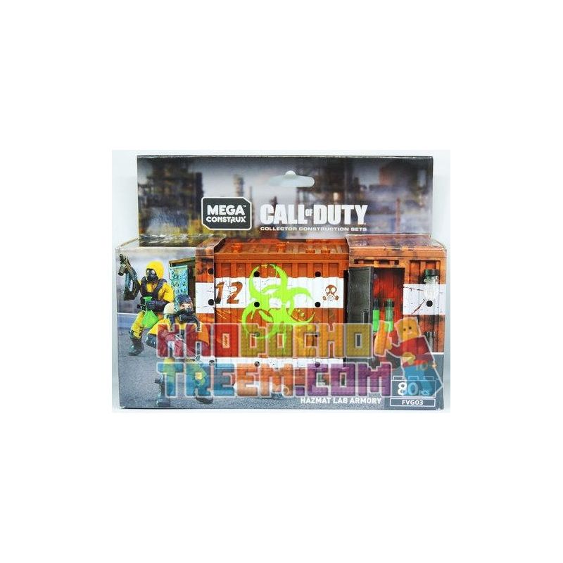 MEGA BLOKS FVG03 non Lego KHO VŨ KHÍ PHÒNG THÍ NGHIỆM SINH HÓA bộ đồ chơi xếp lắp ráp ghép mô hình Call Of Duty HAZMAT LAB ARMORY 80 khối