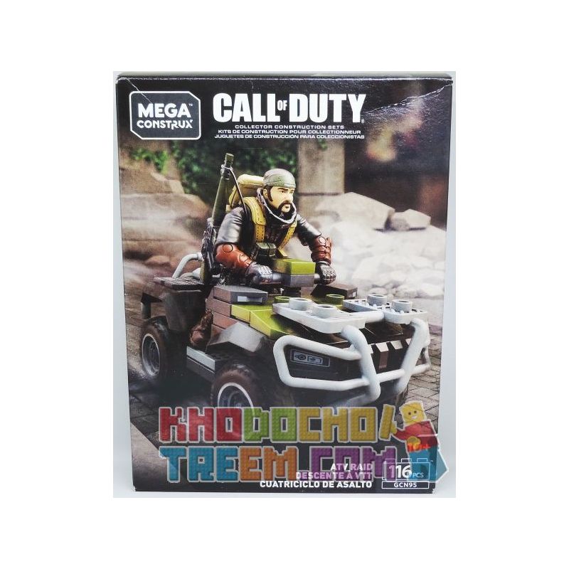 MEGA BLOKS GCN95 non Lego XE ĐỊA HÌNH ĐỘT KÍCH bộ đồ chơi xếp lắp ráp ghép mô hình Call Of Duty ATV RAID 116 khối