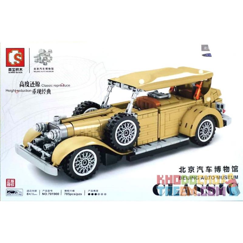 SEMBO 701900 Xếp hình kiểu Lego CREATOR Beijing Auto Museum Lincoln Classic Classic Car Xe Cổ Lincoln 785 khối SEMBO 701900 Xếp hình kiểu Lego CREATOR Beijing Auto Museum Lincoln Classic Classic Car Xe Cổ Lincoln 785 khối