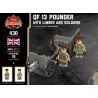 BRICKMANIA 430 non  QF 13 POUNDER DÃ CHIẾN-XE VÀ NGƯỜI LÍNH PHÍA TRƯỚC bộ đồ chơi xếp lắp ráp ghép mô hình Military Army QF 13 POUNDER - WITH LIMBER AND SOLDIERS Quân Sự Bộ Đội 78 khối