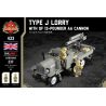 BRICKMANIA 433 non  XE TẢI J VÀ KHẨU PHÁO AA 13 POUND bộ đồ chơi xếp lắp ráp ghép mô hình Military Army TYPE J LORRY - WITH QF 13-POUNDER AA CANNON Quân Sự Bộ Đội 237 khối