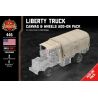 BRICKMANIA 446 non  GÓI PHỤ KIỆN BÁNH XE VÀ VẢI BẠT CHO TẢI LIBERTY bộ đồ chơi xếp lắp ráp ghép mô hình Military Army LIBERTY TRUCK CANVAS & WHEELS ADD-ON PACK Quân Sự Bộ Đội 10 khối