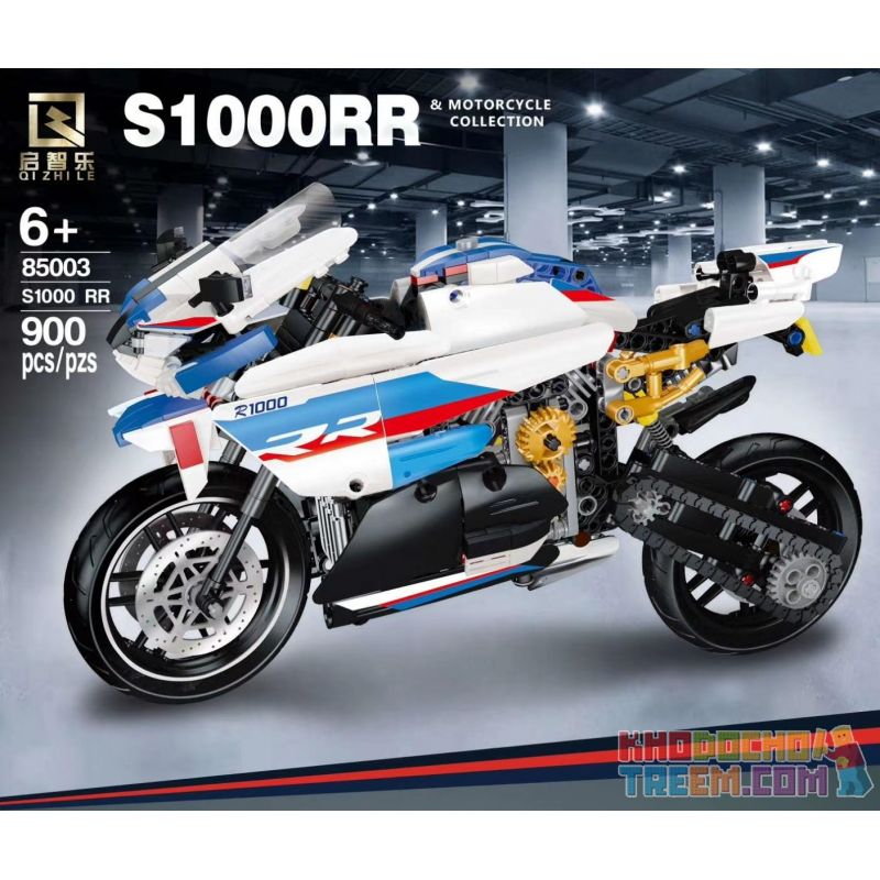 QIZHILE 85003 non Lego BMW S1000RR. bộ đồ chơi xếp lắp ráp ghép mô hình Technic Kỹ Thuật Công Nghệ Cao Mô Hình Phương Tiện 900 khối