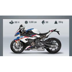 QIZHILE 85003 non  BMW S1000RR. bộ đồ chơi xếp lắp ráp ghép mô hình  Kỹ Thuật Công Nghệ Cao Mô Hình Phương Tiện 900 khối