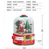 ZHEGAO QL0985 0985 non  HỘP NHẠC GIÁNG SINH bộ đồ chơi xếp lắp ráp ghép mô hình MERRY CHRISTMAS 348 khối