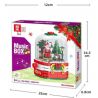 ZHEGAO QL0985 0985 non  HỘP NHẠC GIÁNG SINH bộ đồ chơi xếp lắp ráp ghép mô hình MERRY CHRISTMAS 348 khối
