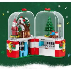 ZHEGAO QL0985 0985 non  HỘP NHẠC GIÁNG SINH bộ đồ chơi xếp lắp ráp ghép mô hình MERRY CHRISTMAS 348 khối