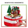 ZHEGAO QL0985 0985 non  HỘP NHẠC GIÁNG SINH bộ đồ chơi xếp lắp ráp ghép mô hình MERRY CHRISTMAS 348 khối