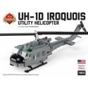BRICKMANIA 1013 non Lego TRỰC THĂNG UH-1D bộ đồ chơi xếp lắp ráp ghép mô hình Military Army UH-1D IROQUOIS Quân Sự Bộ Đội 378 khối