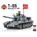 BRICKMANIA 1016 non Lego XE TĂNG CHIẾN ĐẤU CHỦ LỰC T-55 CỦA NGA bộ đồ chơi xếp lắp ráp ghép mô hình Military Army T-55 RUSSIAN MAIN BATTLE TANK Quân Sự Bộ Đội 536 khối