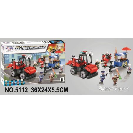 Winner 5112 non  XE MÁY CHỮA CHÁY ĐA CHỨC NĂNG bộ đồ chơi xếp lắp ráp ghép mô hình Fire Rescure FIRE FIGHTERS Cứu Hỏa 267 khối