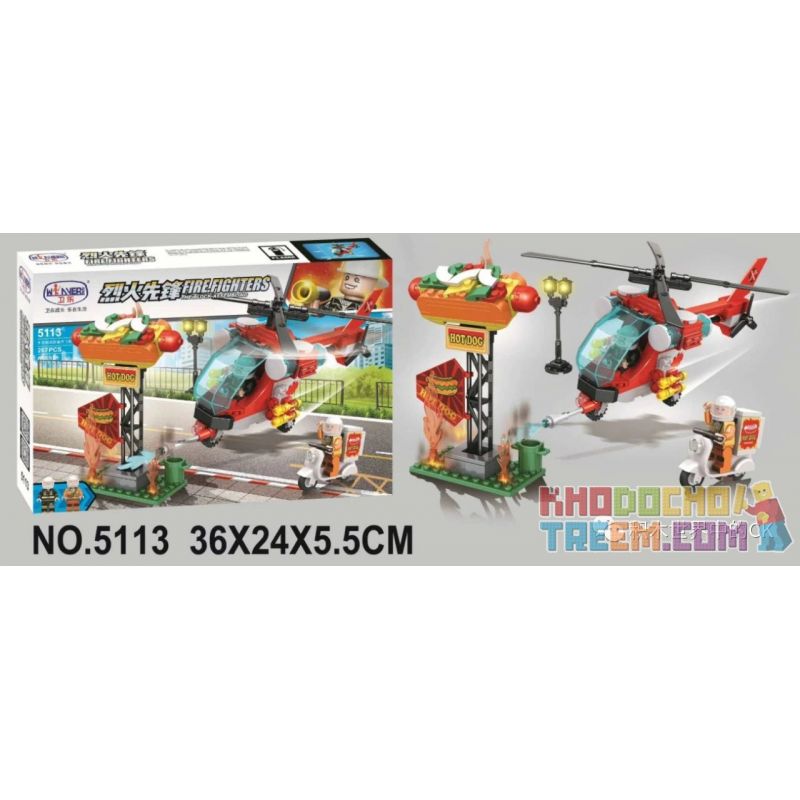 Winner 5113 Xếp hình kiểu Lego FIRE RESCURE Fire Fighters Pioneer Multi-function Fire Helicopter Máy Bay Trực Thăng Chữa Cháy đa Chức Năng 267 khối Winner 5113 Xếp hình kiểu Lego FIRE RESCURE Fire Fighters Pioneer Multi-function Fire Helicopter Máy Bay Trực Thăng Chữa Cháy đa Chức Năng 267 khối