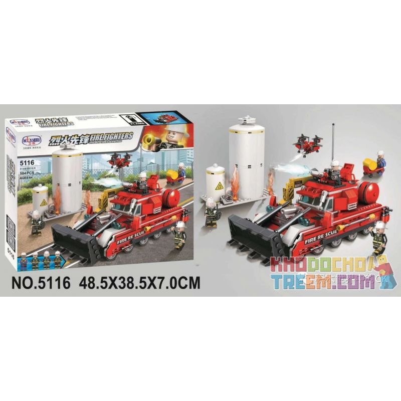 Winner 5116 non Lego BỂ CHỮA CHÁY ĐA CHỨC NĂNG bộ đồ chơi xếp lắp ráp ghép mô hình Fire Rescure FIRE FIGHTERS Cứu Hỏa 584 khối