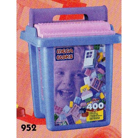 MEGA BLOKS 952 non  400 MÀU XÔ bộ đồ chơi xếp lắp ráp ghép mô hình Creator 400 PCS PASTEL COLORS BUCKET Sáng Tạo 400 khối