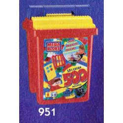 MEGA BLOKS 951-2 Xếp hình kiểu Lego 500 Pcs Primary Colors Bucket 500 Pieogenic Bucket 500 Ba Thùng Màu Cơ Bản 500 khối
