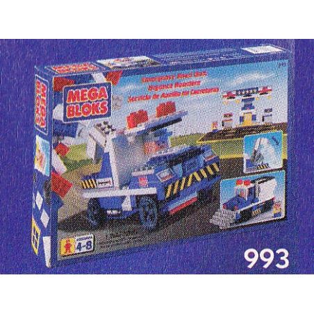 MEGA BLOKS 993 non  XE ĐƯỜNG KHẨN CẤP bộ đồ chơi xếp lắp ráp ghép mô hình City EMERGENCY ROAD UNIT Thành Phố 250 khối