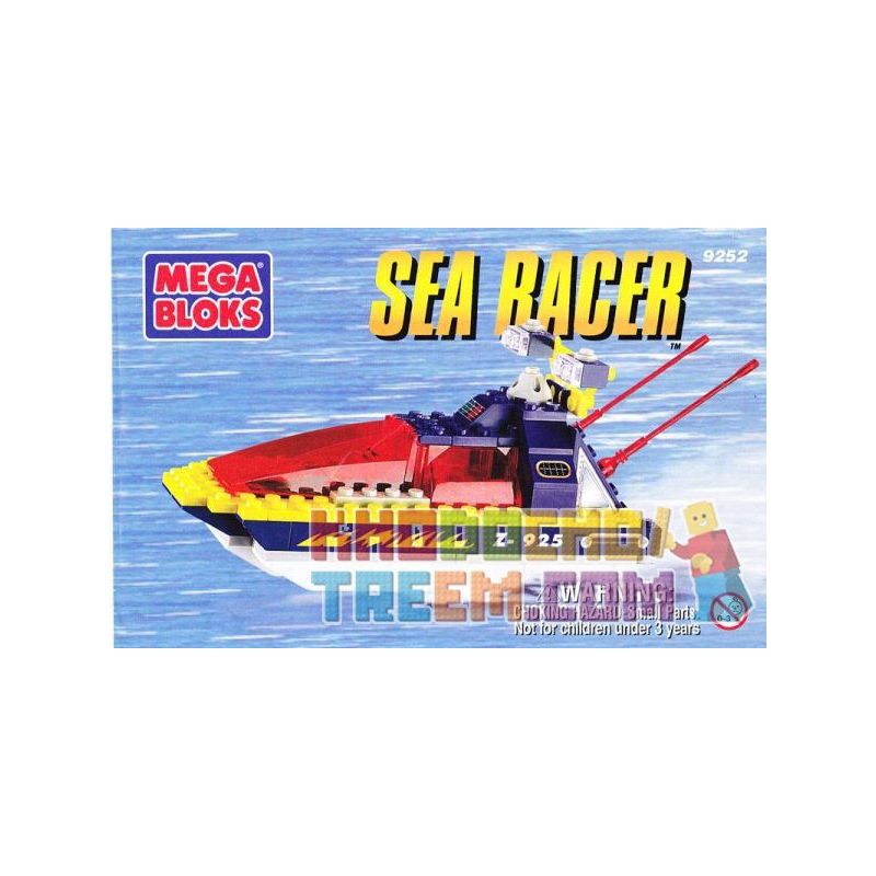 MEGA BLOKS 9252 non Lego CHÈO THUYỀN TRÊN BIỂN bộ đồ chơi xếp lắp ráp ghép mô hình City SEA RACER Thành Phố 70 khối