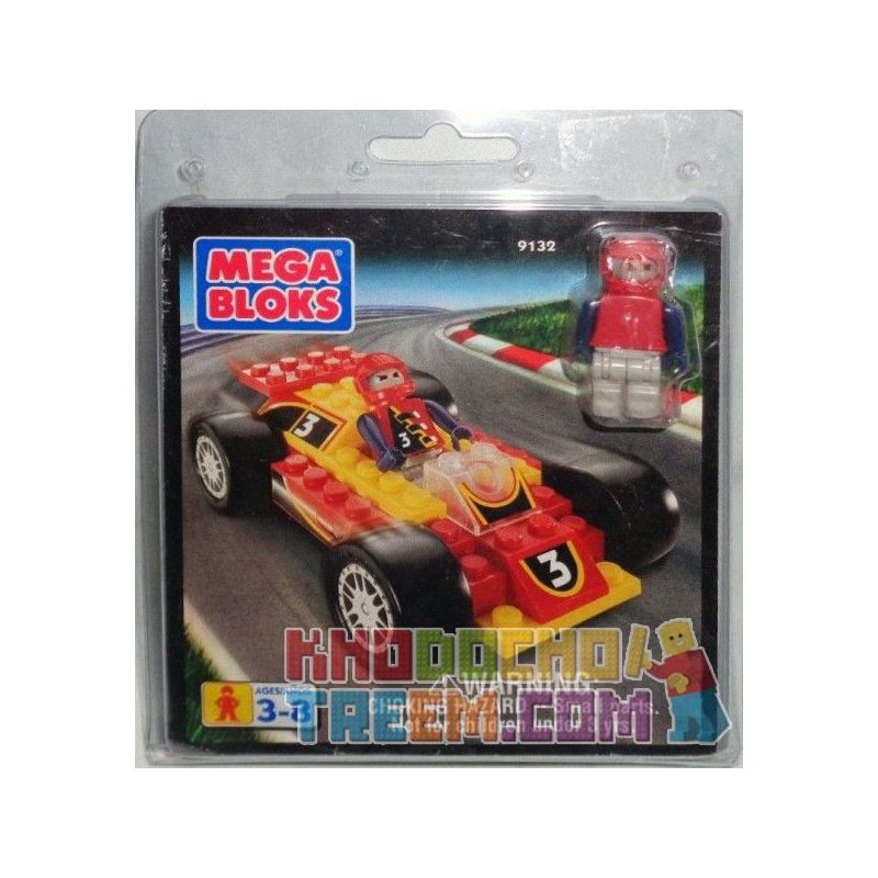 MEGA BLOKS 9132 non Lego XE ĐUA bộ đồ chơi xếp lắp ráp ghép mô hình City RACE CAR Thành Phố 34 khối