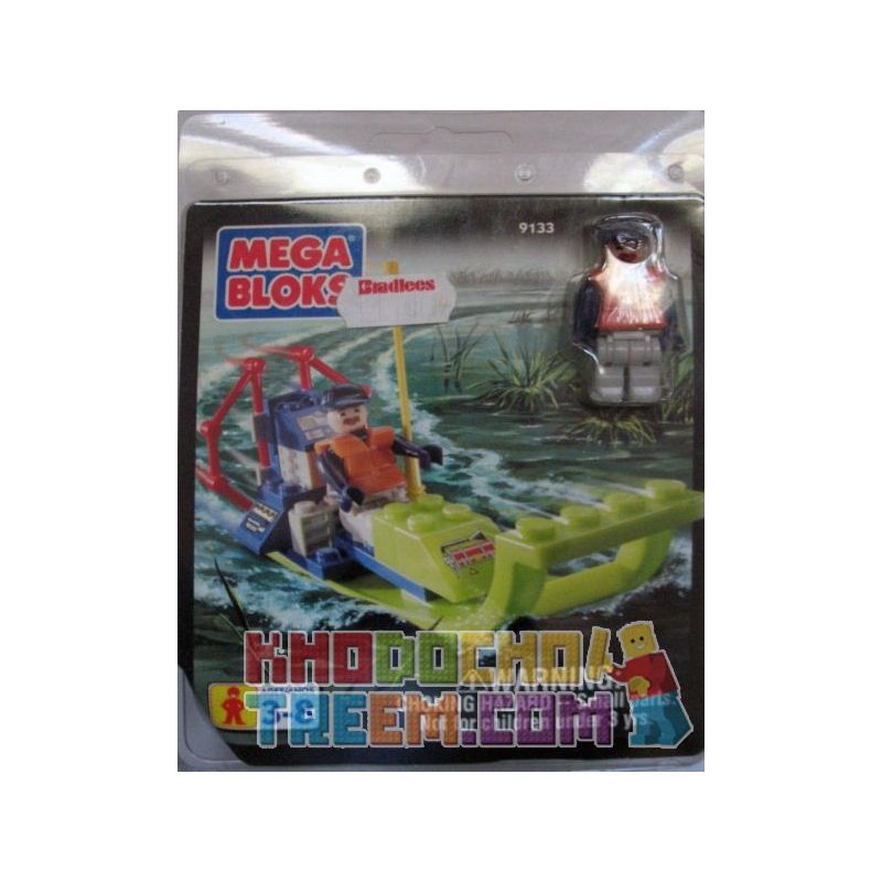 MEGA BLOKS 9133 Xếp hình kiểu Lego CITY Swamp Boat Marsh Thuyền đầm Lầy 23 khối MEGA BLOKS 9133 Xếp hình kiểu Lego CITY Swamp Boat Marsh Thuyền đầm Lầy 23 khối