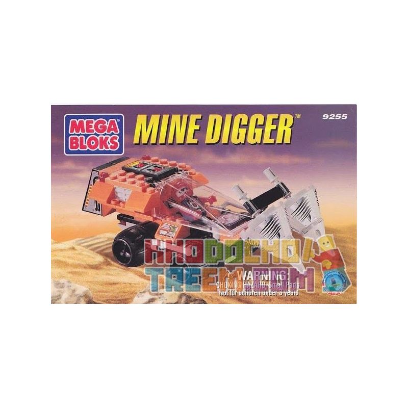 MEGA BLOKS 9255 non Lego XE TẢI KHAI THÁC bộ đồ chơi xếp lắp ráp ghép mô hình City MINE DIGGER Thành Phố 72 khối