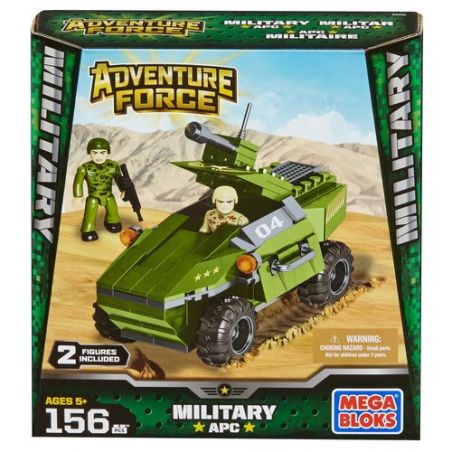 MEGA BLOKS 94408 non  TÀU CHỞ NHÂN VIÊN BỌC THÉP bộ đồ chơi xếp lắp ráp ghép mô hình Military Army MILITARY APC Quân Sự Bộ Đội 156 khối