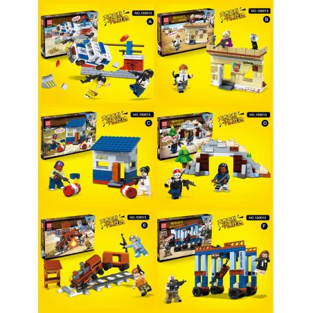 100013 non  CHIẾN TRƯỜNG CỦA NGƯỜI CHƠI VÔ DANH bộ đồ chơi xếp lắp ráp ghép mô hình Pubg Battlegrounds Bắn Súng