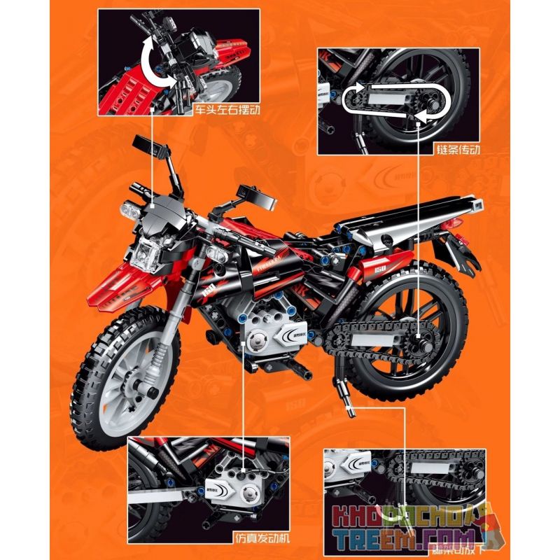 ZHEGAO QL0440 0440 non  MÔ TÔ ĐỊA HÌNH bộ đồ chơi xếp lắp ráp ghép mô hình  CROSS COUNTRY MOTORCTCLE Kỹ Thuật Công Nghệ Cao Mô Hình Phương Tiện 481 khối ZHEGAO QL0440 0440 non  MÔ TÔ ĐỊA HÌNH bộ đồ chơi xếp lắp ráp ghép mô hình  CROSS COUNTRY MOTORCTCLE Kỹ Thuật Công Nghệ Cao Mô Hình Phương Tiện 481 khối