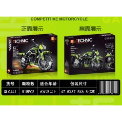 ZHEGAO QL0441 0441 non  ĐUA MÔ TÔ bộ đồ chơi xếp lắp ráp ghép mô hình  COMPETITIVE MOTORCTCLE Kỹ Thuật Công Nghệ Cao Mô Hình Phương Tiện 518 khối