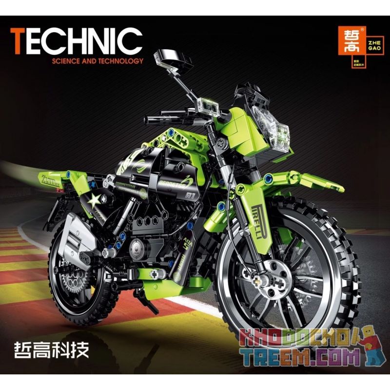 ZHEGAO QL0441 0441 non  ĐUA MÔ TÔ bộ đồ chơi xếp lắp ráp ghép mô hình  COMPETITIVE MOTORCTCLE Kỹ Thuật Công Nghệ Cao Mô Hình Phương Tiện 518 khối