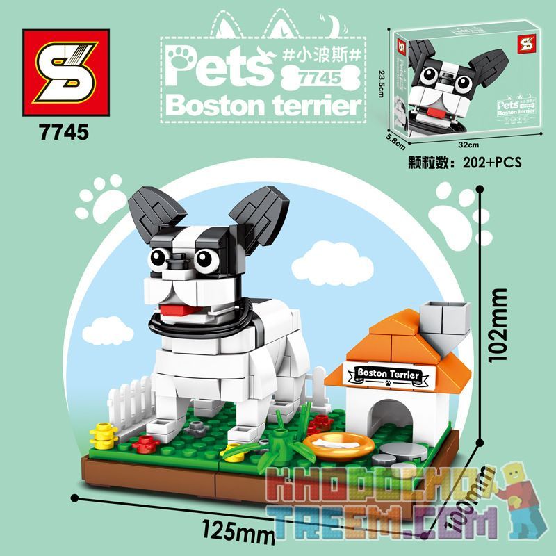 SHENG YUAN SY 7745 7746 7747 7748 Xếp hình kiểu Lego Pets Boston Terrier、Pug、Parrosonsel Terrier、Havana Dog Cute Pet Pet Dog 4 Small Persian, Pakistan, Little Rosen, Xiaohava Chó Cưng 4 Loại Little Pe SHENG YUAN SY 7745 7746 7747 7748 Xếp hình kiểu Lego Pets Boston Terrier、Pug、Parrosonsel Terrier、Havana Dog Cute Pet Pet Dog 4 Small Persian, Pakistan, Little Rosen, Xiaohava Chó Cưng 4 Loại Little Pe