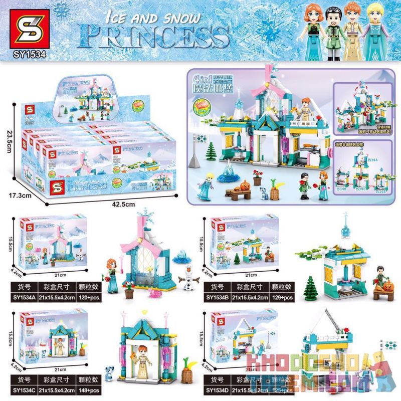 SHENG YUAN SY SY1534A 1534A SY1534B 1534B SY1534C 1534C SY1534D 1534D Xếp hình kiểu Lego DISNEY PRINCESS Ice And Snow Princess 4 4 Mô Hình gồm 4 hộp nhỏ 522 khối SHENG YUAN SY SY1534A 1534A SY1534B 1534B SY1534C 1534C SY1534D 1534D Xếp hình kiểu Lego DISNEY PRINCESS Ice And Snow Princess 4 4 Mô Hình gồm 4 hộp nhỏ 522 khối