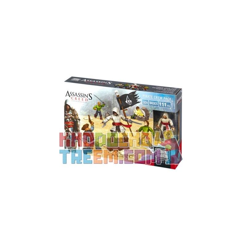 MEGA BLOKS CNK22 94305 non Lego TÚI THỦY THỦ ĐOÀN bộ đồ chơi xếp lắp ráp ghép mô hình Assassin's Creed PIRATE CREW PACK 111 khối