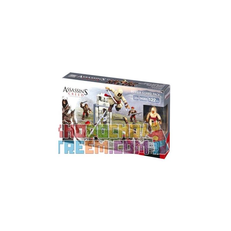 MEGA BLOKS 94306 CNK23 CNF07 non Lego TÚI BẢO VỆ BORGIA bộ đồ chơi xếp lắp ráp ghép mô hình Assassin's Creed BORGIA GUARD PACK 122 khối