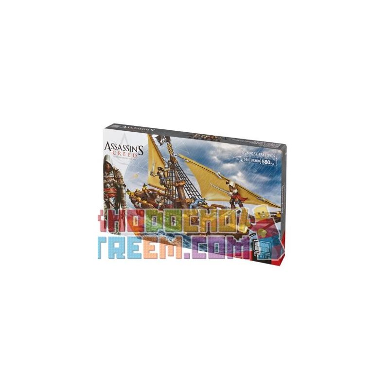 MEGA BLOKS 94308 DBJ05 Xếp hình kiểu Lego Gunboat Takeover Assassin's Creed Gunship Chụp Pháo Hạm 580 khối MEGA BLOKS 94308 DBJ05 Xếp hình kiểu Lego Gunboat Takeover Assassin's Creed Gunship Chụp Pháo Hạm 580 khối