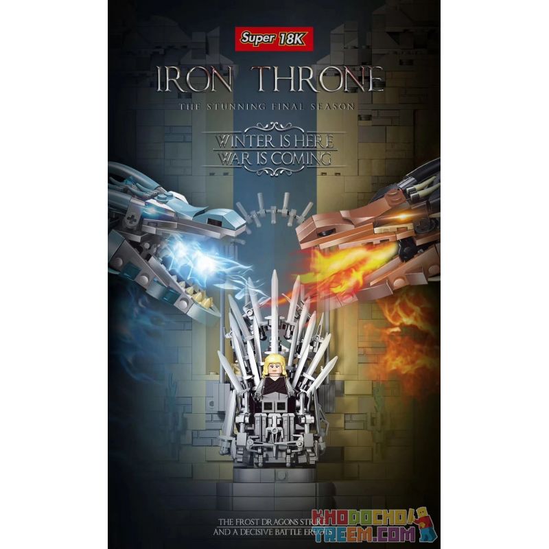 SUPER 18K K130 Xếp hình kiểu Lego GAME OF THRONES A Song Of Ice And Fire Iron Throne Throne Sắt 1146 khối SUPER 18K K130 Xếp hình kiểu Lego GAME OF THRONES A Song Of Ice And Fire Iron Throne Throne Sắt 1146 khối