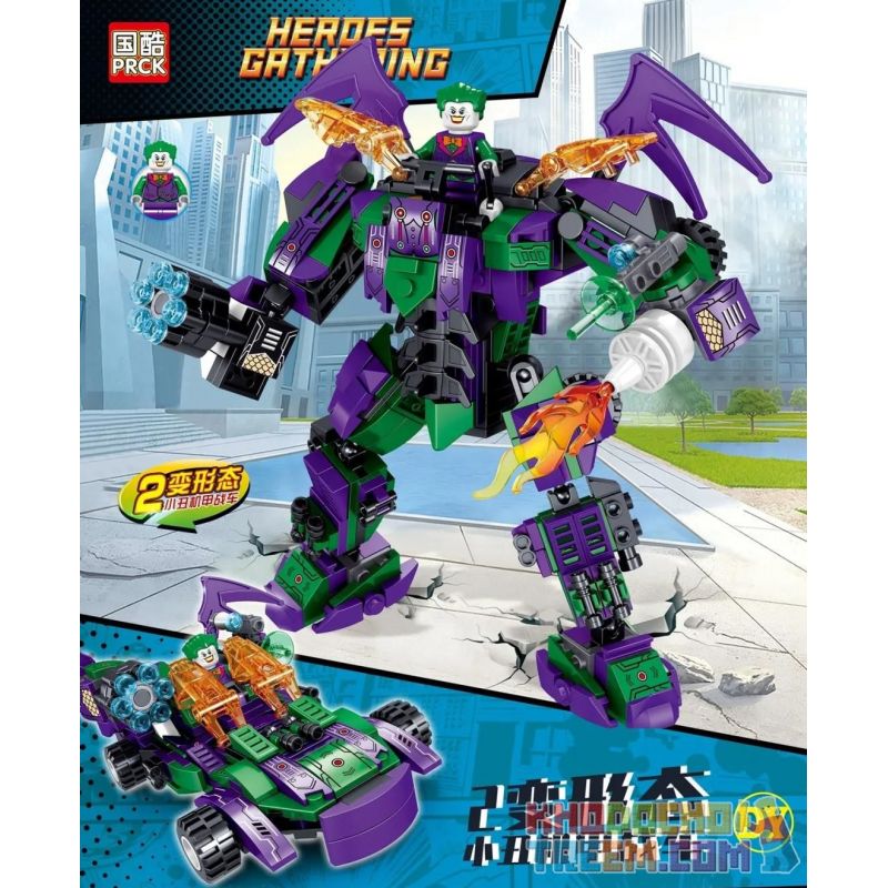 PRCK 64084 Xếp hình kiểu Lego SUPER HEROES Heroes Gathering Clown Machine Joker Mech Xe Ngựa 332 khối PRCK 64084 Xếp hình kiểu Lego SUPER HEROES Heroes Gathering Clown Machine Joker Mech Xe Ngựa 332 khối